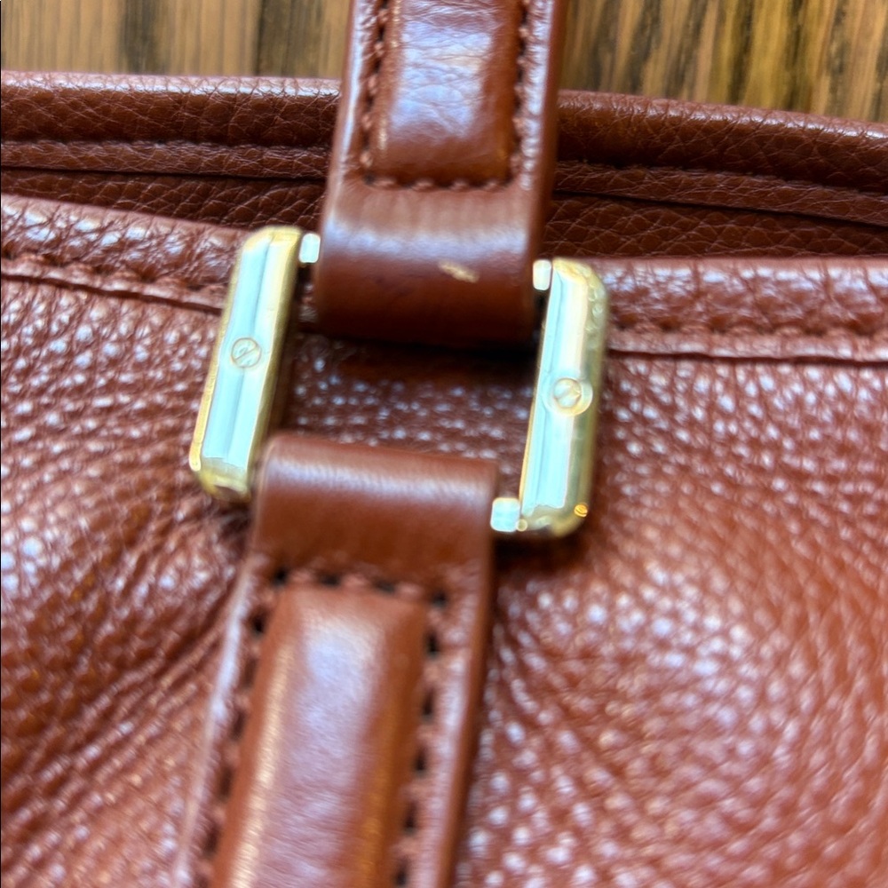 Tory Burch large brown pebbled leather shoulder bag/purse - Picture 9 of 16